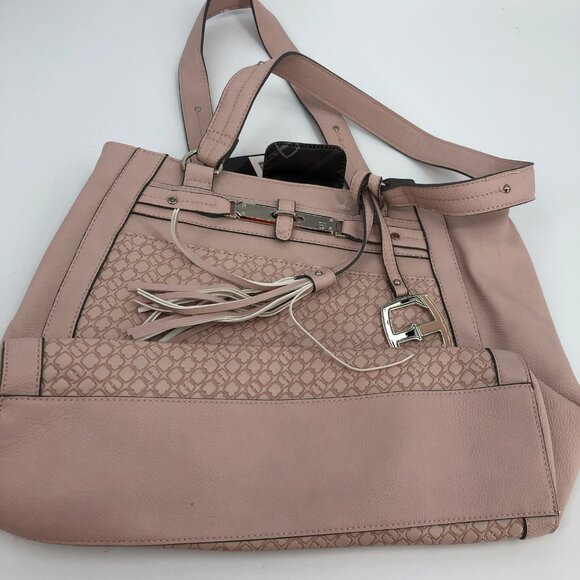 Ellen Tracy Pink Leather Shoulder Bag | Medium Size - Picture 6 of 7